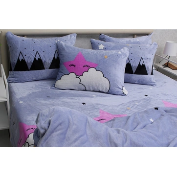 Комплект постільної білизни велсофт (мікрофібра) ALM1916, фото 1