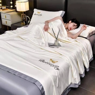 Шовкова постільна білизна з одеялом на синтепоні, фото 1