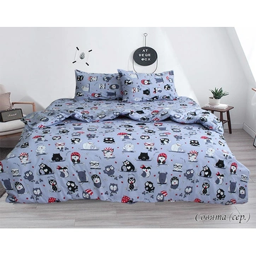 Комплект постільної білизни Сонята (сірий), фото 1