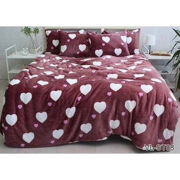 Комплект постільної білизни велсофт (мікрофібра) VL-ST08, фото 1