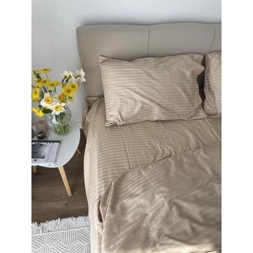 Комплект постільної білизни Страйп сатин Пивтораспальний, фото 2