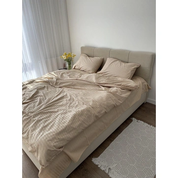 Комплект постільної білизни Страйп сатин Пивтораспальний, фото 3