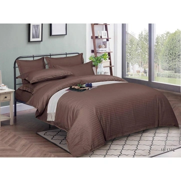 Комплект постільної білизни Страйп сатин Сімейний, фото 1