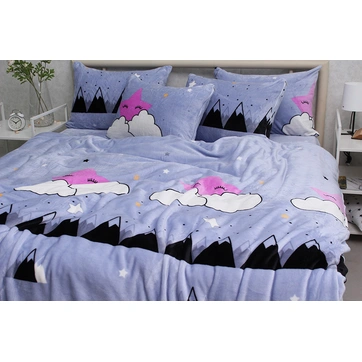 Комплект постільної білизни велсофт (мікрофібра) ALM1916, фото 2