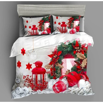 Постільна білизна Фланель полуторна Новорічна, фото 1