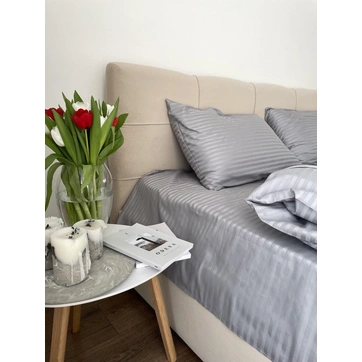 Комплект постільної білизни Страйп сатин Пивтораспальний, фото 3