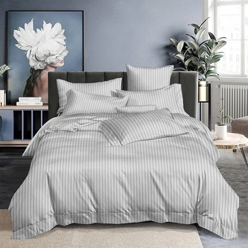 Постільна білизна страйп-сатин Євро, фото 1