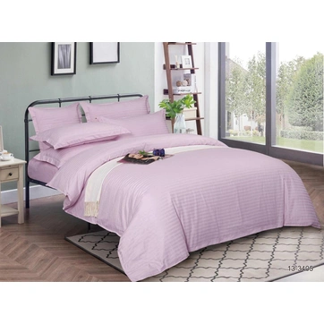 Комплект постільної білизни Страйп сатин Сімейний, фото 1