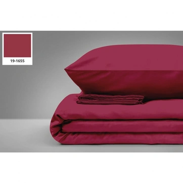 Комплект постільної білизни Бязь Gold Однотонне Півтораспальне Червоне, фото 1
