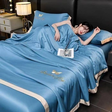 Шовкова постільна білизна з одеялом на синтепоні, фото 1