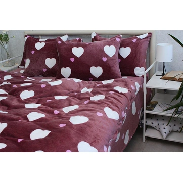 Комплект постільної білизни велсофт (мікрофібра) VL-ST08, фото 2