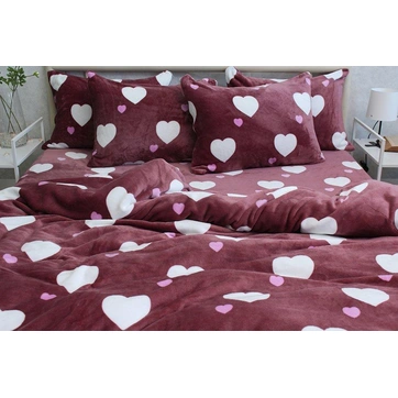 Комплект постільної білизни велсофт (мікрофібра) VL-ST08, фото 3