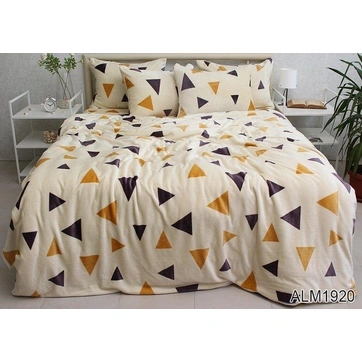 Комплект постільної білизни велсофт (мікрофібра) ALM1920, фото 1