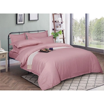 Комплект постільної білизни Страйп сатин Сімейний, фото 1