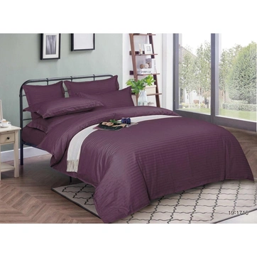 Комплект постільної білизни Страйп сатин Сімейний, фото 1