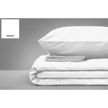 Комплект постільної білизни Бязь Gold Однотонне Сімейний Білий, фото 1