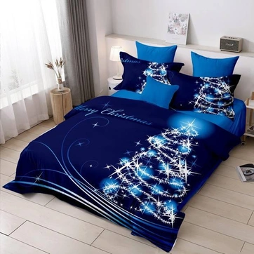 Постільна білизна Фланель полуторна Новорічна, фото 1