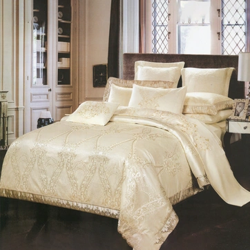 Комплект постільної білизни Поплін Жаккард 100% бавовна Євро, фото 1