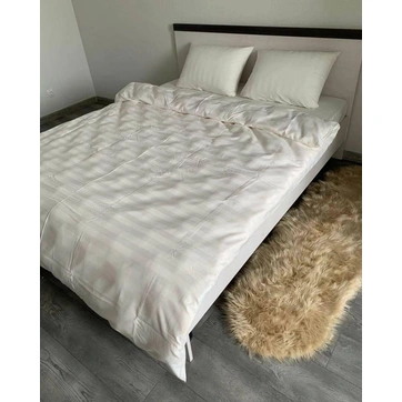 Постільна білизна страйп-сатин Koloco Двоспальне ПРОСТІЛ НА РЕЗИНЦІ, фото 3