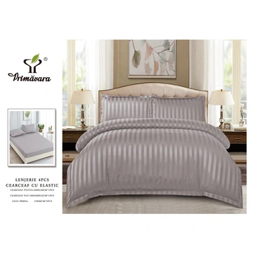 Люксові комплекти постільної білизни Страйп-сатин Євро, фото 1