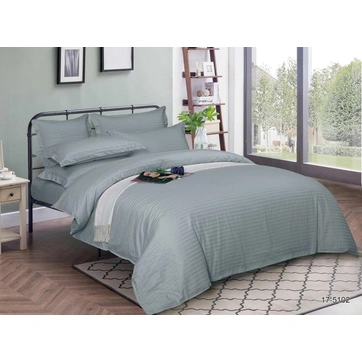 Комплект постільної білизни Страйп сатин Сімейний, фото 1