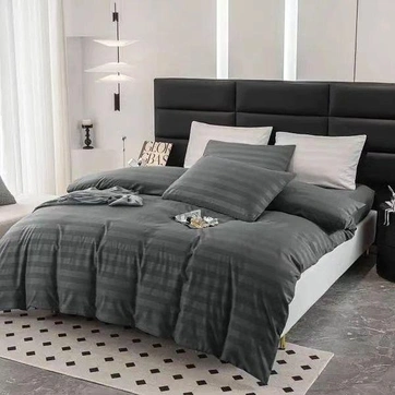 Постільна білизна страйп-сатин Епіко Двоспальний, фото 1