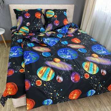 Комплект постільної білизни Бязь Gold Premium Євро, фото 1