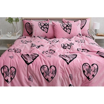 Комплект постільної білизни велсофт (мікрофібра) ALM1921, фото 3