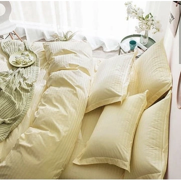 Комплект постільної білизни Страйп сатин 100% бавовна Двоспальний, фото 1